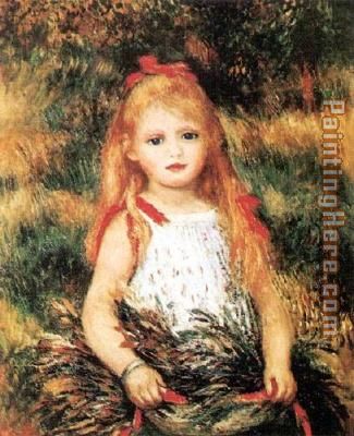 Pierre Auguste Renoir Girl With Sheaf Of Corn